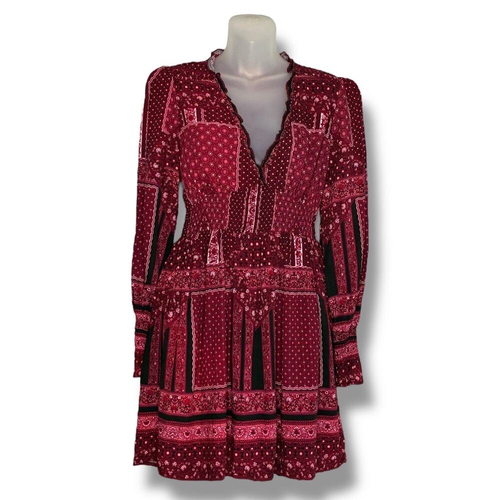 Altar'd State boho patchwork peasant dress size medium - Picture 2 of 7